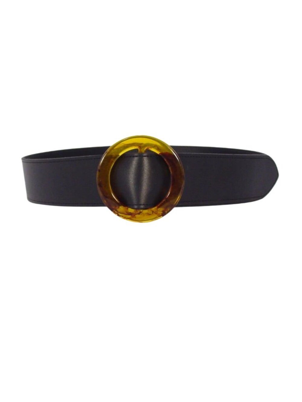 BANANA REPUBLIC Wide Belt Tortoise Shell Buckle Women's M/L - GUATEMALA